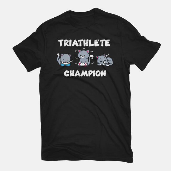 Triathlete Champion-womens fitted tee-turborat14