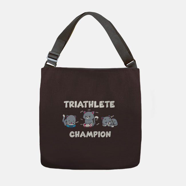 Triathlete Champion-none adjustable tote bag-turborat14