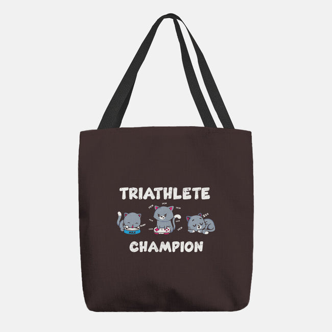 Triathlete Champion-none basic tote bag-turborat14