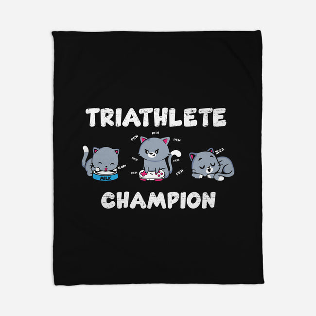 Triathlete Champion-none fleece blanket-turborat14