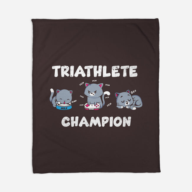 Triathlete Champion-none fleece blanket-turborat14