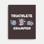 Triathlete Champion-none stretched canvas-turborat14