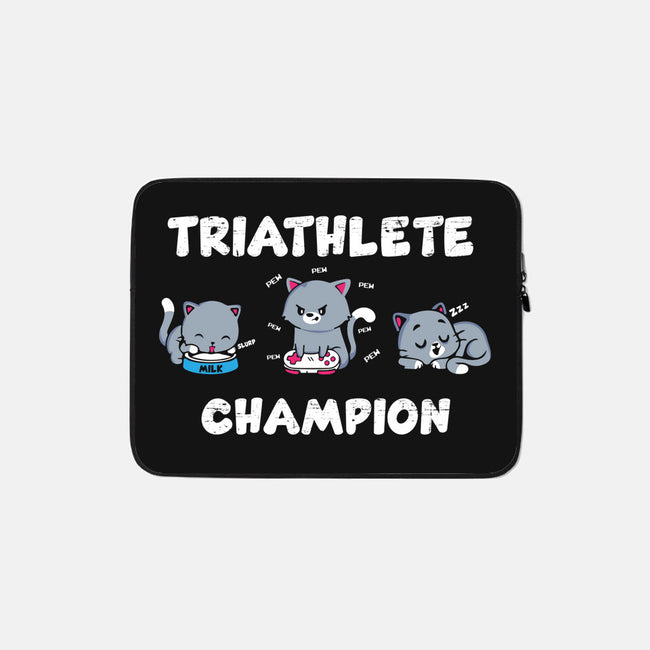 Triathlete Champion-none zippered laptop sleeve-turborat14