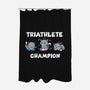 Triathlete Champion-none polyester shower curtain-turborat14