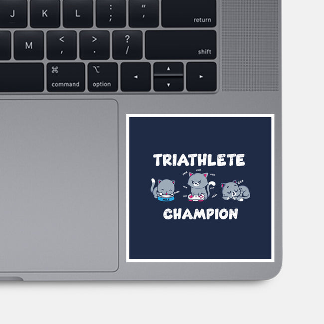 Triathlete Champion-none glossy sticker-turborat14