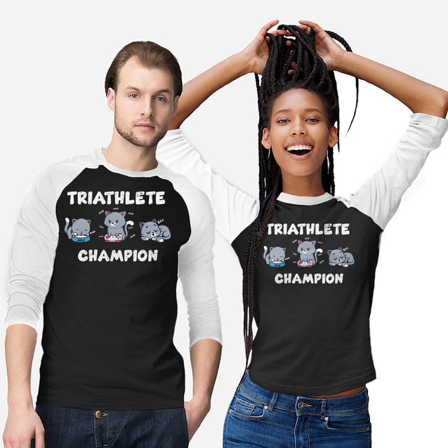 Triathlete Champion-unisex baseball tee-turborat14