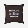 Triathlete Champion-none removable cover throw pillow-turborat14