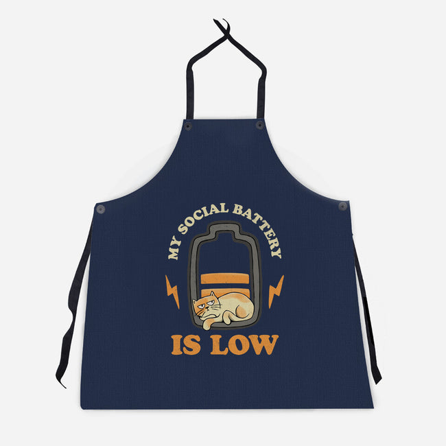 My Social Battery Is Low-unisex kitchen apron-zawitees