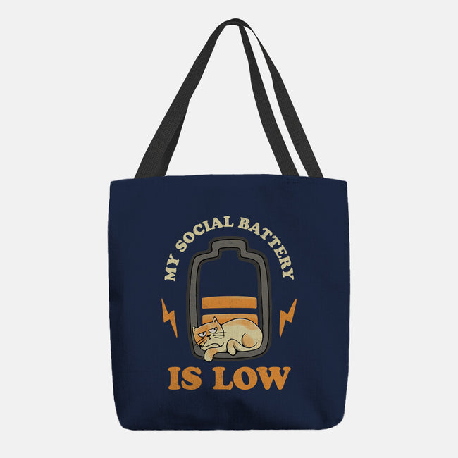 My Social Battery Is Low-none basic tote bag-zawitees