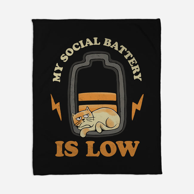 My Social Battery Is Low-none fleece blanket-zawitees