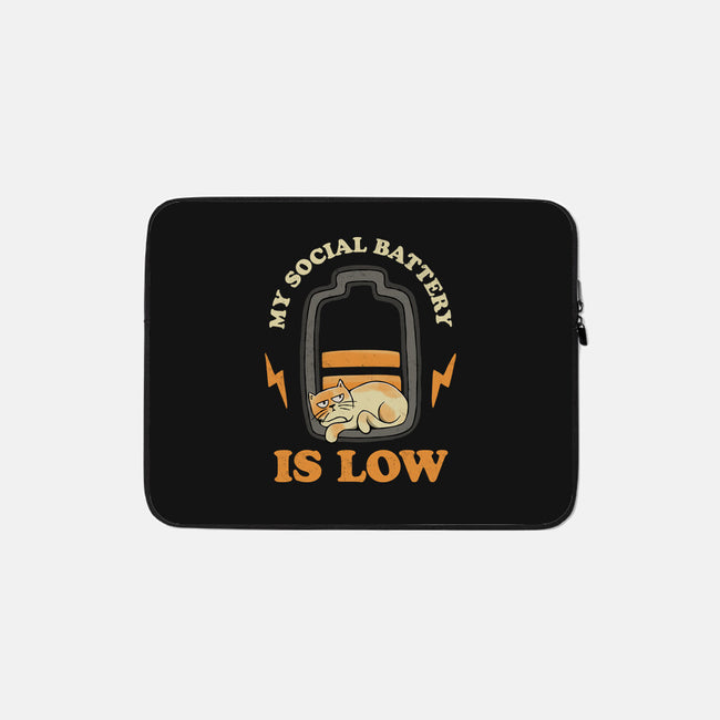 My Social Battery Is Low-none zippered laptop sleeve-zawitees