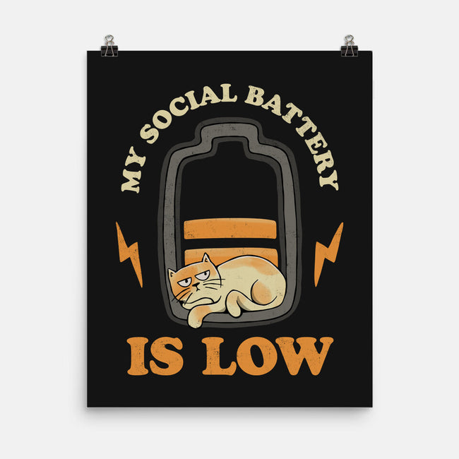 My Social Battery Is Low-none matte poster-zawitees