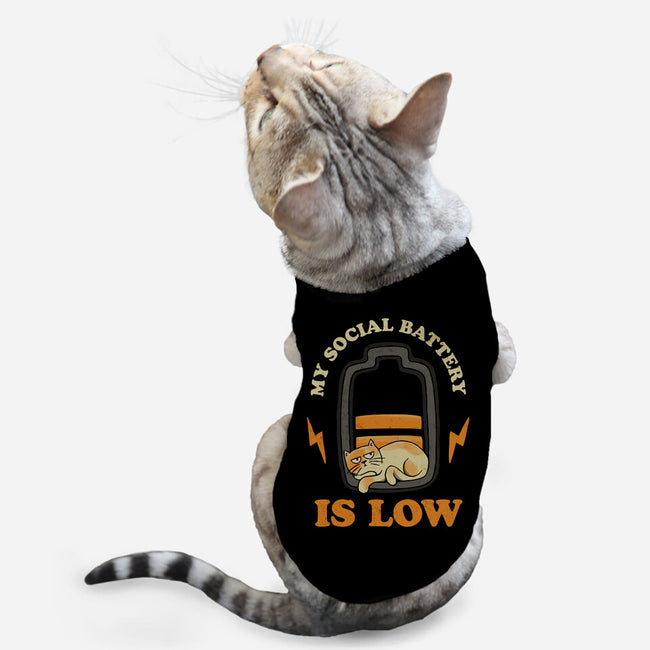My Social Battery Is Low-cat basic pet tank-zawitees