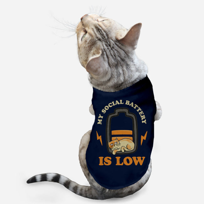 My Social Battery Is Low-cat basic pet tank-zawitees