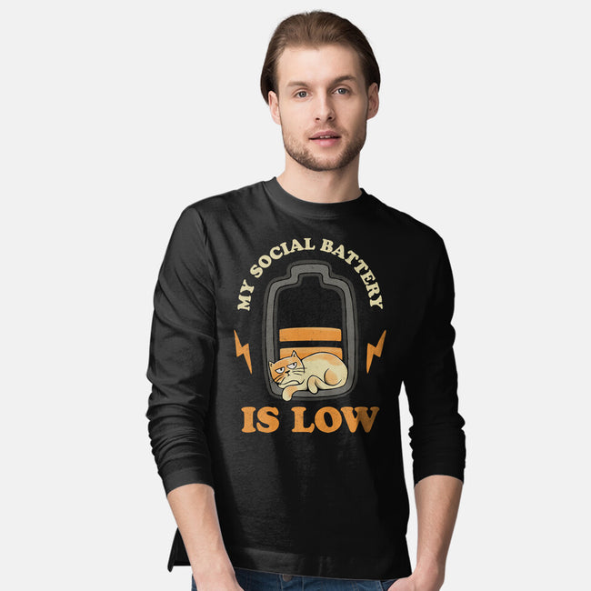 My Social Battery Is Low-mens long sleeved tee-zawitees