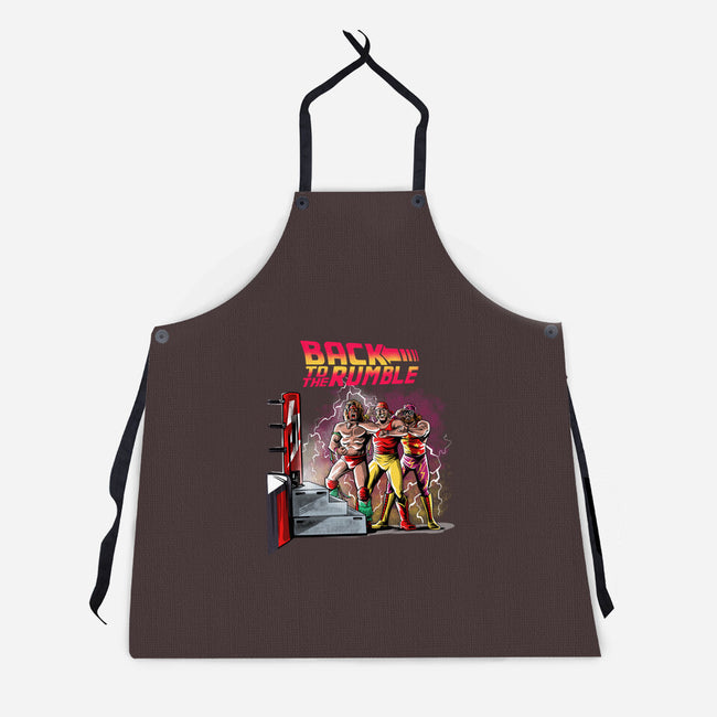 Back To The Rumble-unisex kitchen apron-zascanauta
