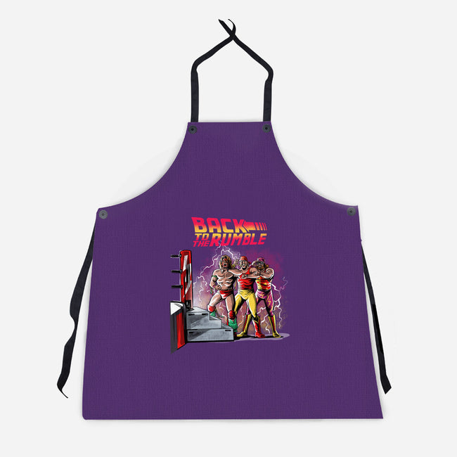 Back To The Rumble-unisex kitchen apron-zascanauta