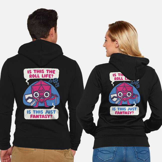 Is This The Roll Life-unisex zip-up sweatshirt-Weird & Punderful