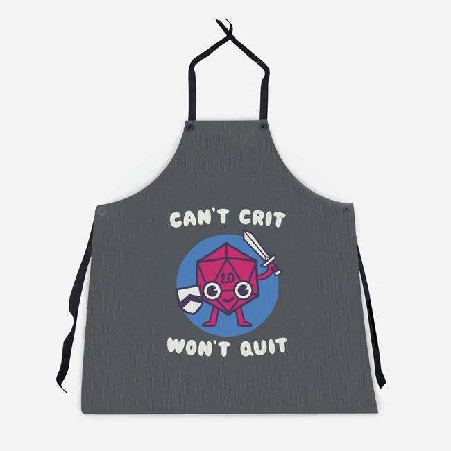 Can't Crit Won't Crit-unisex kitchen apron-Weird & Punderful