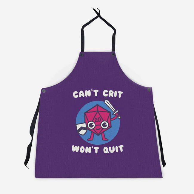Can't Crit Won't Crit-unisex kitchen apron-Weird & Punderful