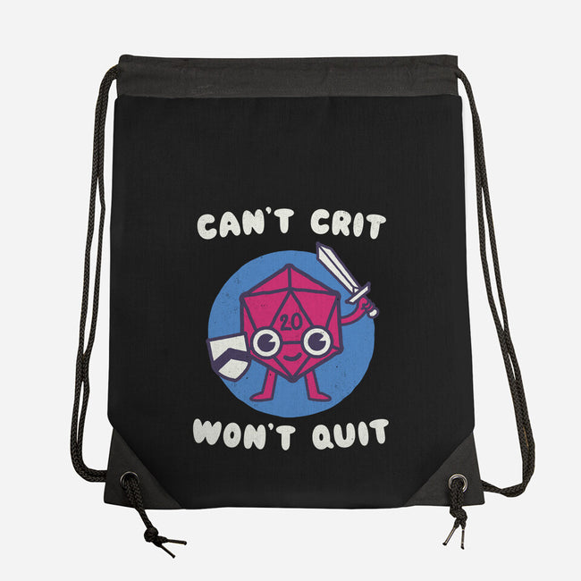 Can't Crit Won't Crit-none drawstring bag-Weird & Punderful