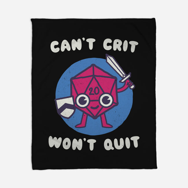 Can't Crit Won't Crit-none fleece blanket-Weird & Punderful