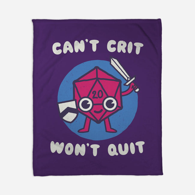 Can't Crit Won't Crit-none fleece blanket-Weird & Punderful