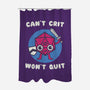 Can't Crit Won't Crit-none polyester shower curtain-Weird & Punderful