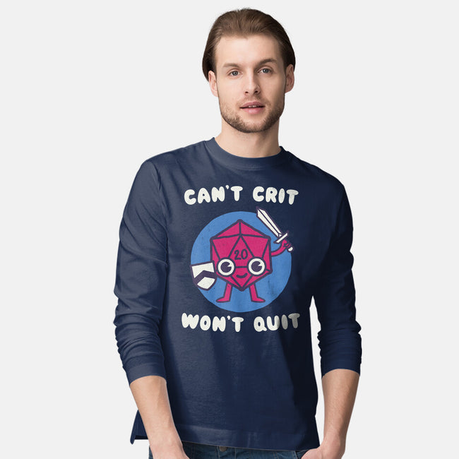 Can't Crit Won't Crit-mens long sleeved tee-Weird & Punderful