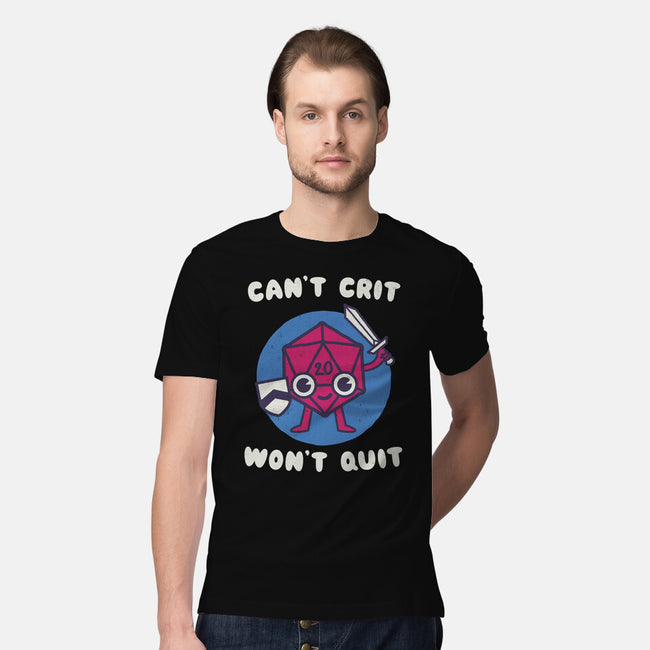 Can't Crit Won't Crit-mens premium tee-Weird & Punderful