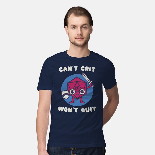Can't Crit Won't Crit-mens premium tee-Weird & Punderful