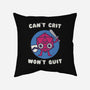 Can't Crit Won't Crit-none removable cover throw pillow-Weird & Punderful