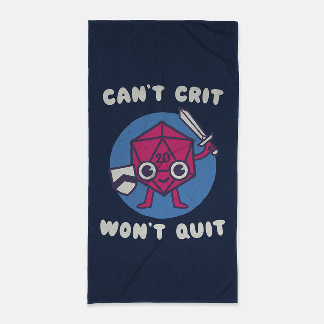 Can't Crit Won't Crit-none beach towel-Weird & Punderful