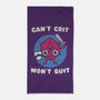 Can't Crit Won't Crit-none beach towel-Weird & Punderful