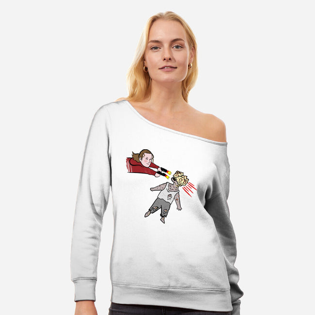 Ellie Rules-womens off shoulder sweatshirt-MarianoSan