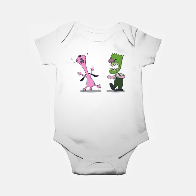 Courage Of The Peanuts Dog-baby basic onesie-Claudia