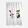 Courage Of The Peanuts Dog-none polyester shower curtain-Claudia