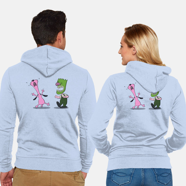 Courage Of The Peanuts Dog-unisex zip-up sweatshirt-Claudia