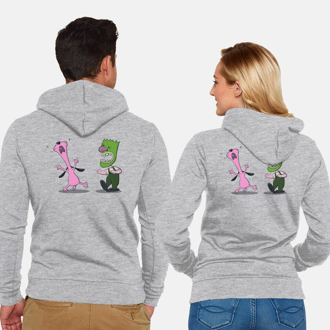 Courage Of The Peanuts Dog-unisex zip-up sweatshirt-Claudia