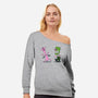 Courage Of The Peanuts Dog-womens off shoulder sweatshirt-Claudia