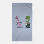 Courage Of The Peanuts Dog-none beach towel-Claudia