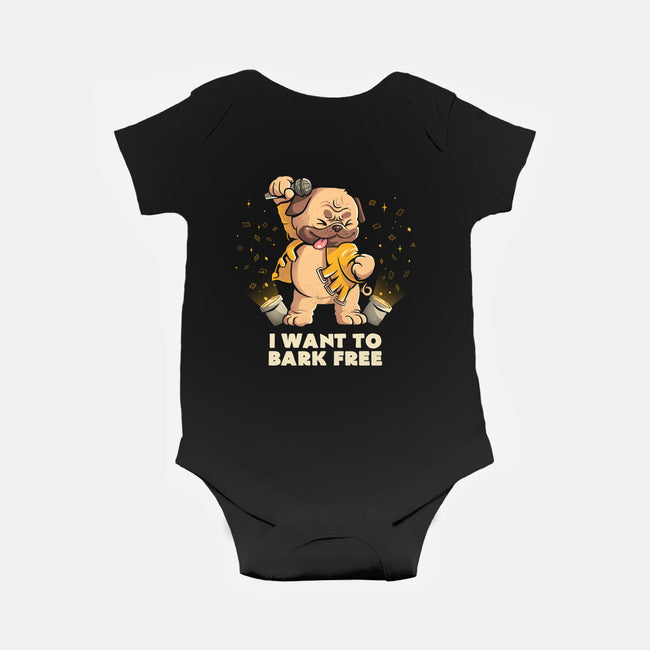 I Want To Bark Free-baby basic onesie-eduely