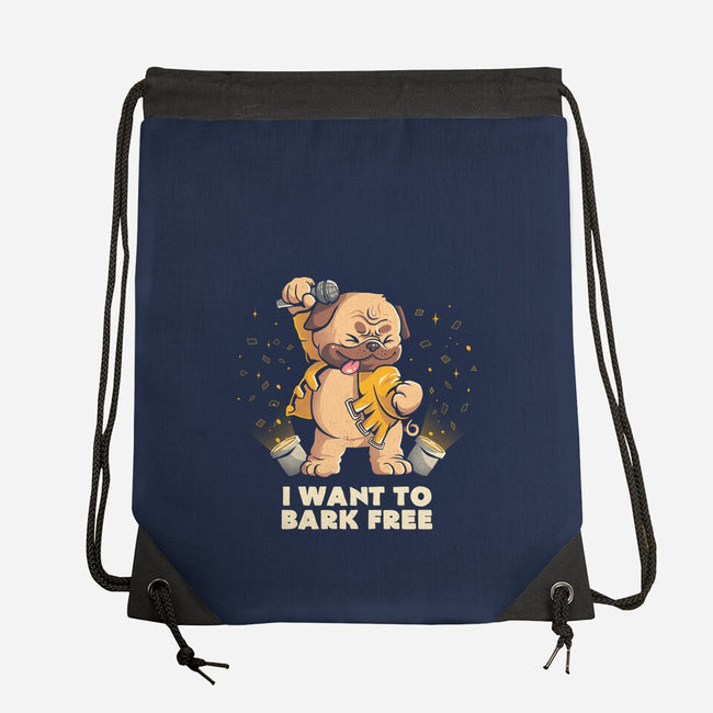 I Want To Bark Free-none drawstring bag-eduely