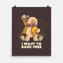 I Want To Bark Free-none matte poster-eduely