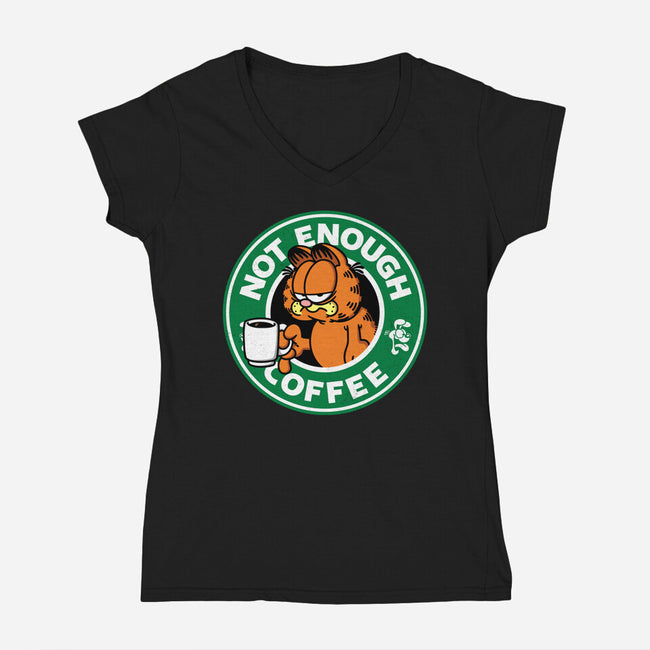 Not Enough Coffee-womens v-neck tee-Barbadifuoco