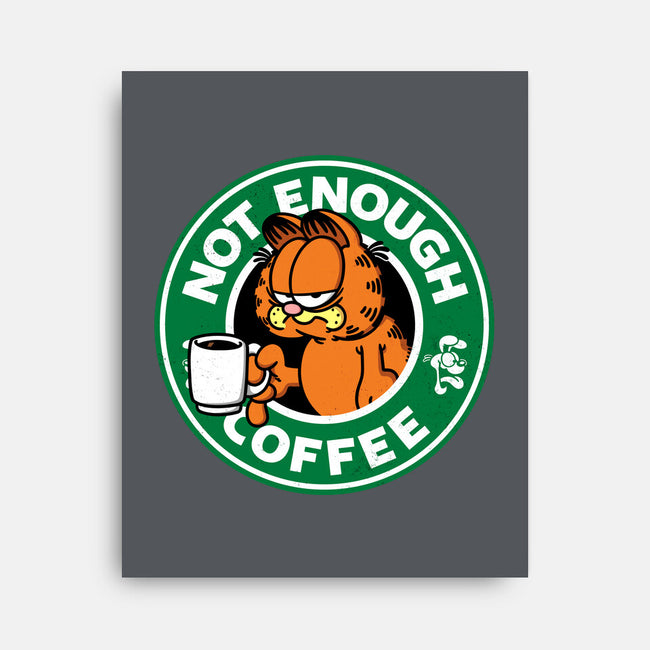 Not Enough Coffee-none stretched canvas-Barbadifuoco