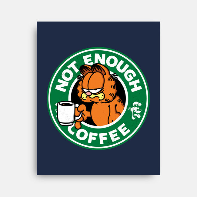 Not Enough Coffee-none stretched canvas-Barbadifuoco