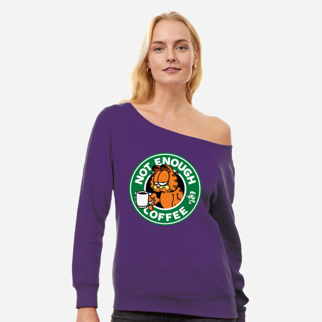 Not Enough Coffee-womens off shoulder sweatshirt-Barbadifuoco