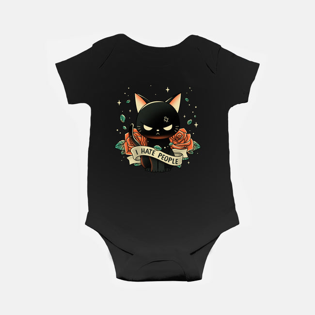 Not Into People-baby basic onesie-retrodivision