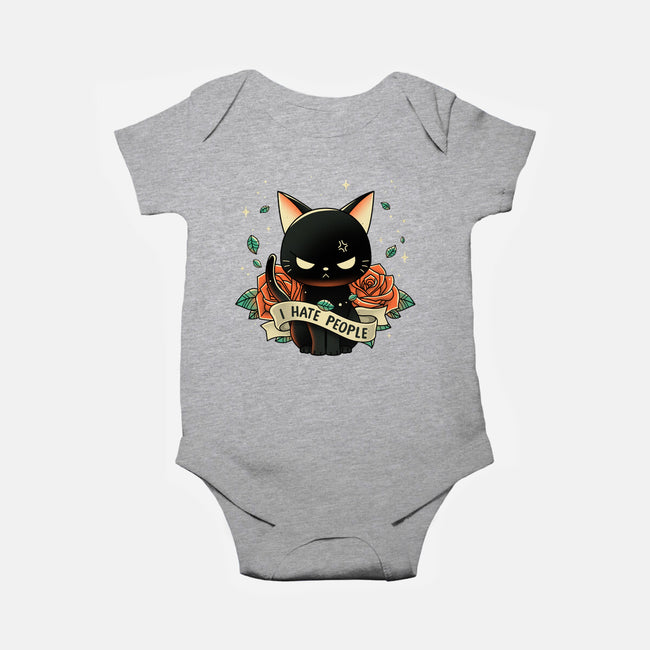 Not Into People-baby basic onesie-retrodivision